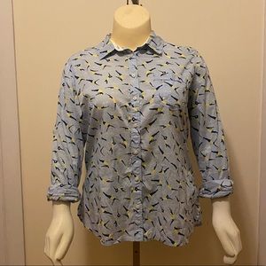 Swimmer buttondown shirt long sleeve